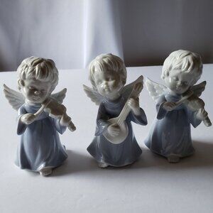 B&A Ceramic Figurine Angels Playing Instrument